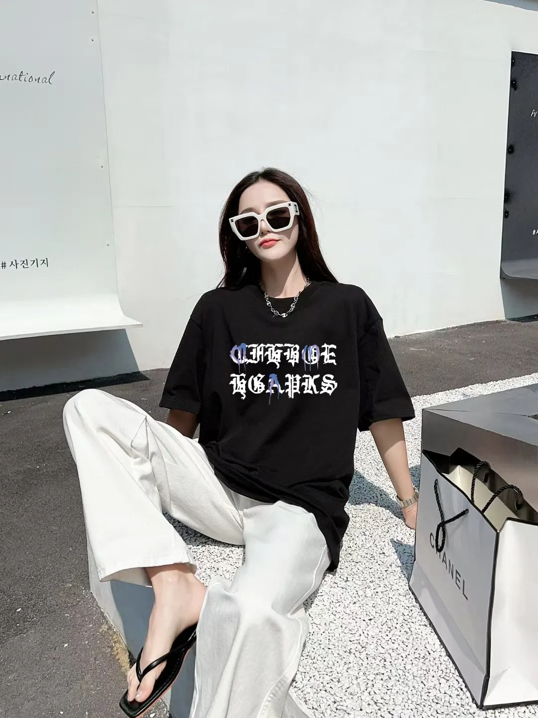 [CH ] 2026FW T LOGO Premium 26s Same Style ：Black White Purple Size：S M L XL 2XL